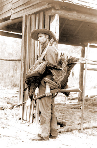 Vintage turkey hunting image